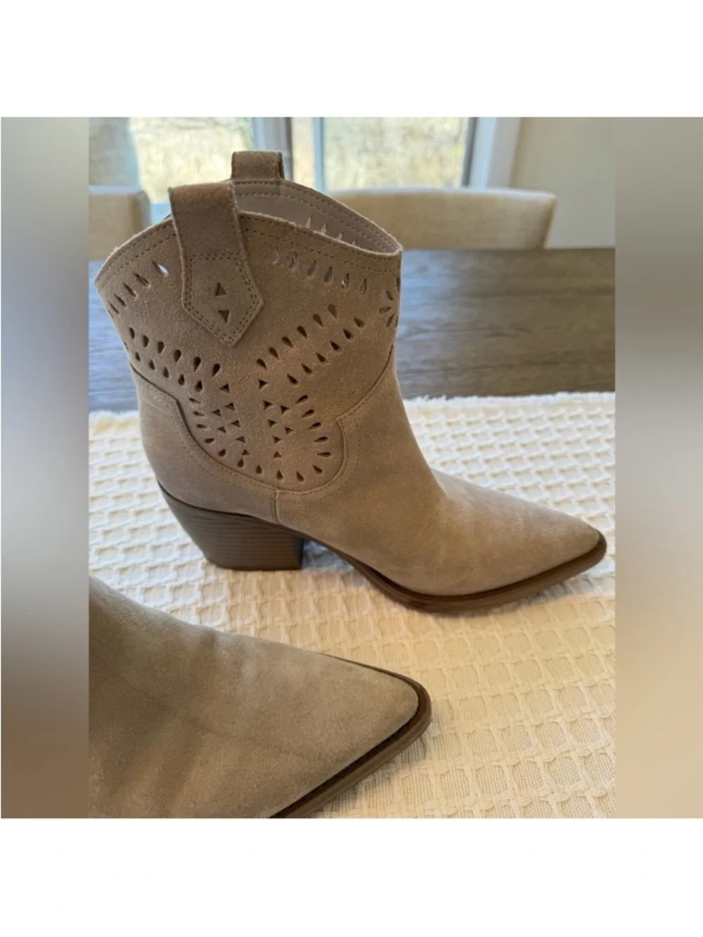 Women’s Taupe Suede Western Ankle Boots - Unbranded - Picture 4 of 11